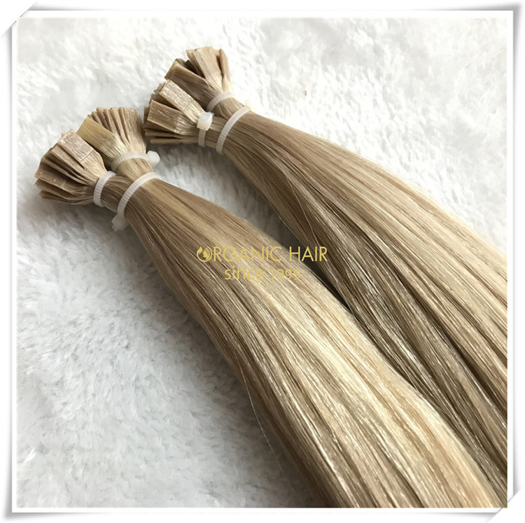 Flat tip pre bonded full cuticle hair extensions CNY027